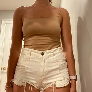 White Abercrombie Denim Shorts